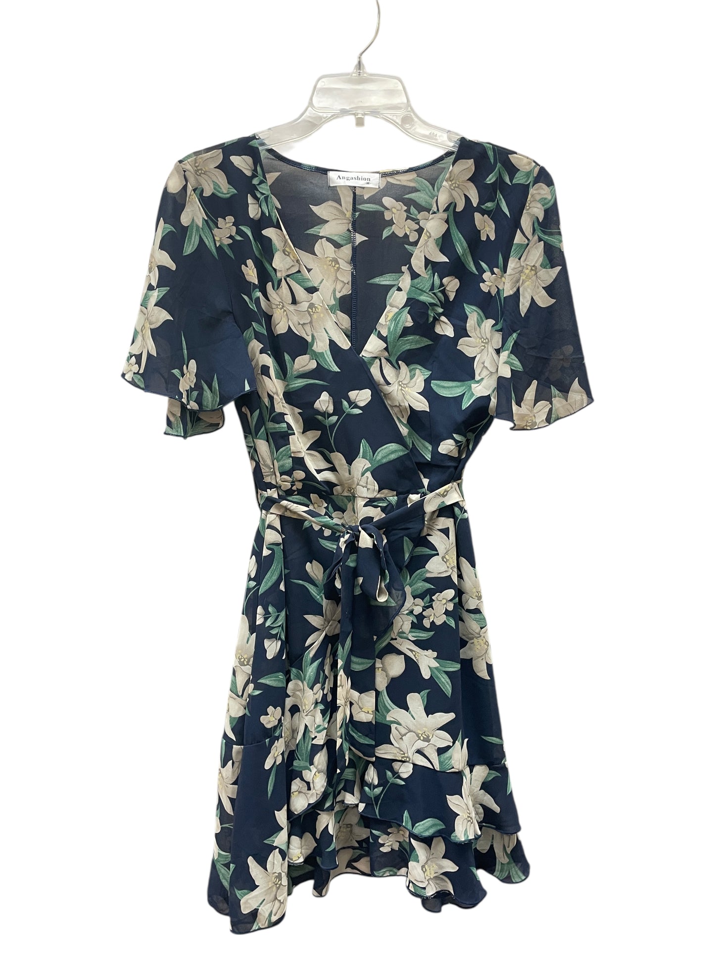 Dress Casual Midi By Angashion In Floral Print, Size:M