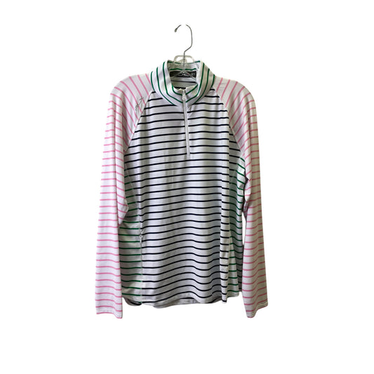 Athletic Top Ls Collar By Ralph Lauren Black Label In Striped Pattern, Size:Xl