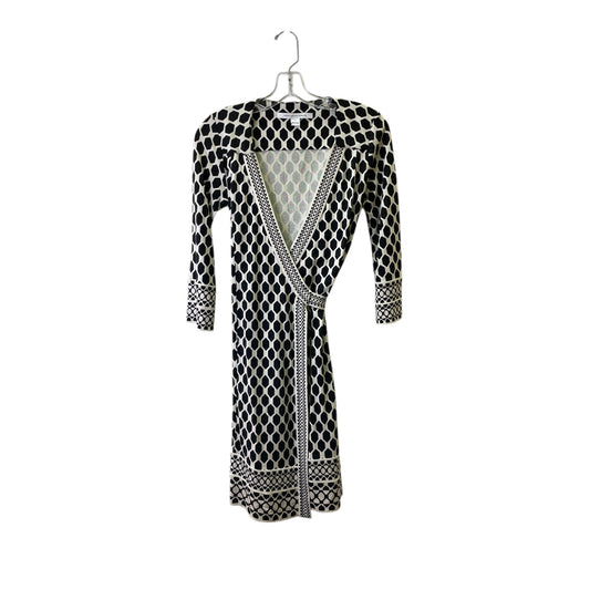 Dress Designer By Diane Von Furstenberg In Black & Cream, Size:S