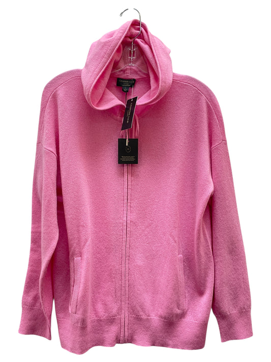 Sweater Cardigan Cashmere By Charter Club In Pink, Size:L