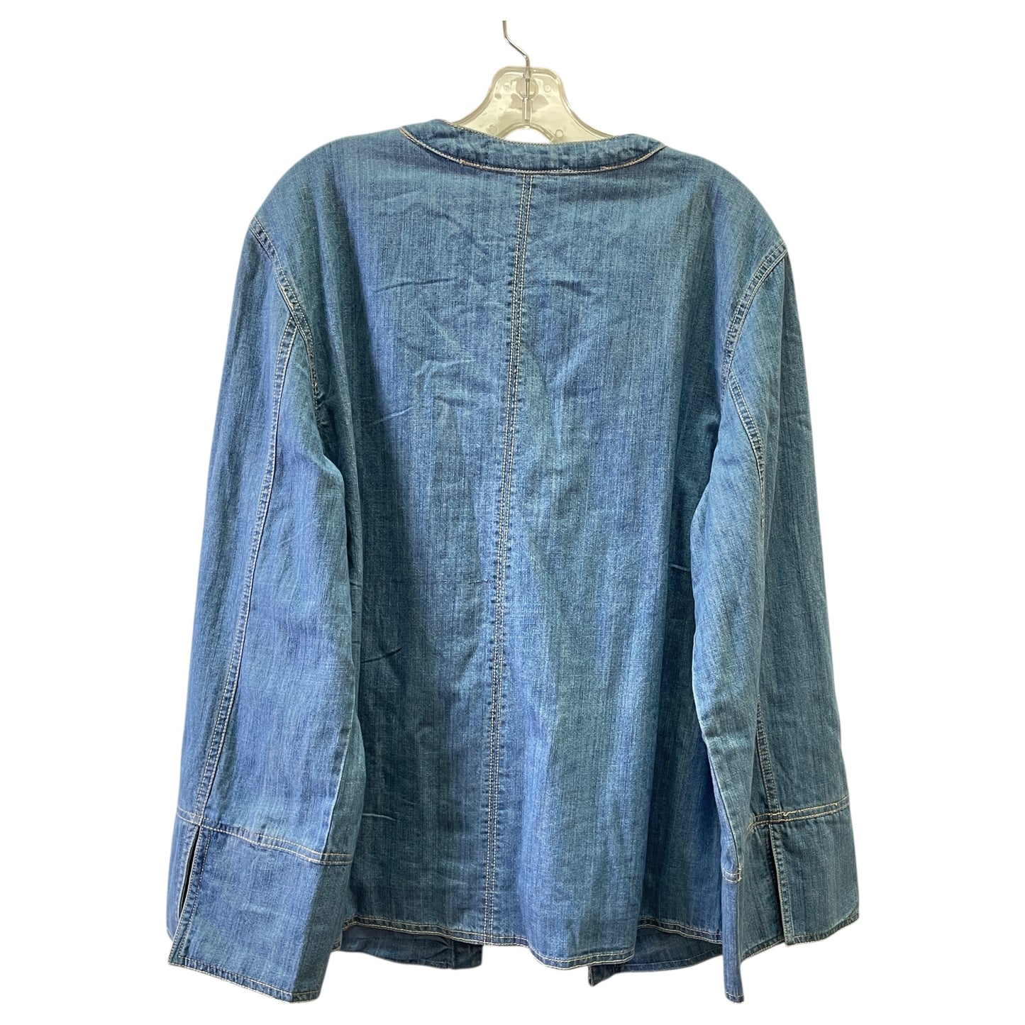 Blazer By Free People In Blue Denim, Size:L