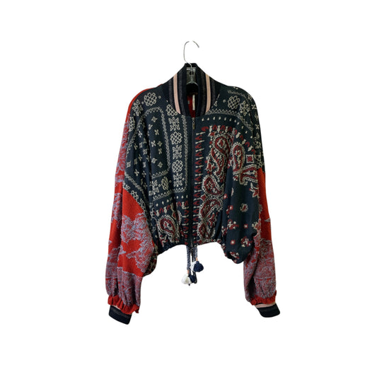 Cardigan By Free People In Black & Red, Size:S