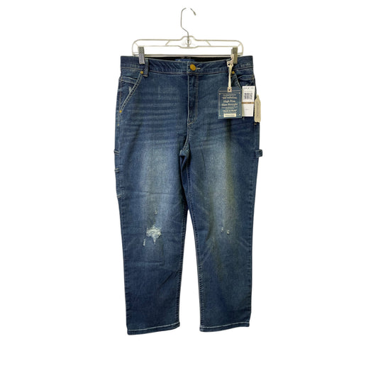 Jeans Straight By Democracy In Blue Denim, Size:12