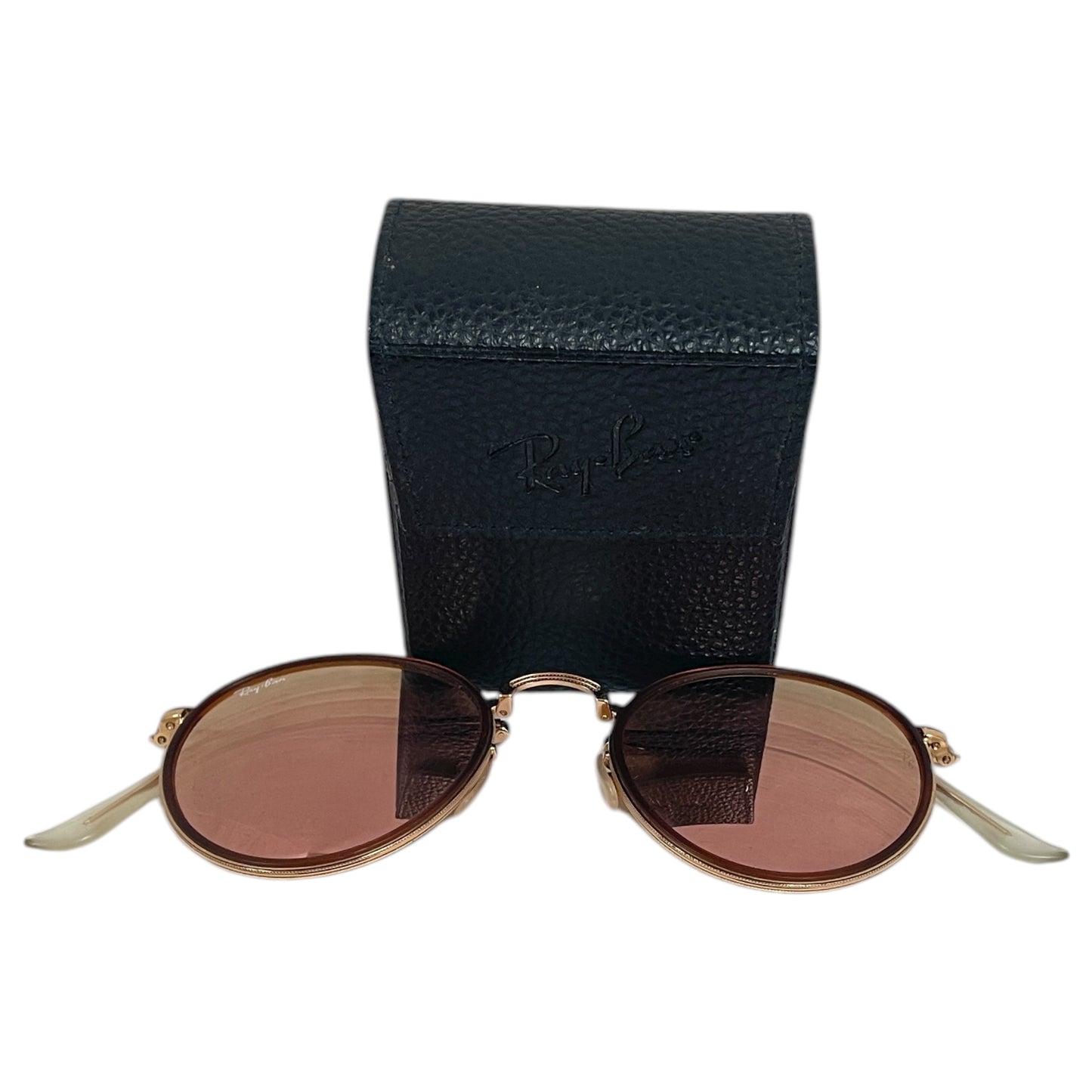 Sunglasses Designer By Ray Ban In Gold