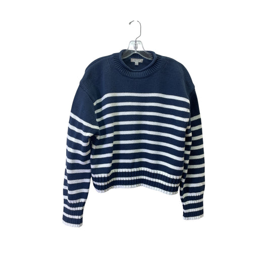 Sweater By J. Crew In Blue & White, Size:L