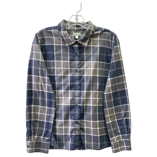 Top Ls By Garnet Hill In Blue & Grey, Size:L