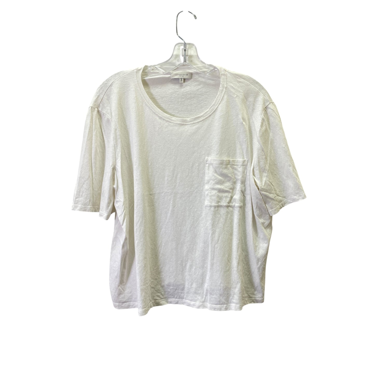 Top Ss Designer By Lafayette 148 In Cream, Size:L