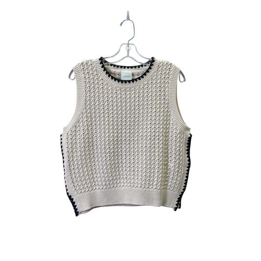 Vest Sweater By Varley In Cream, Size:L