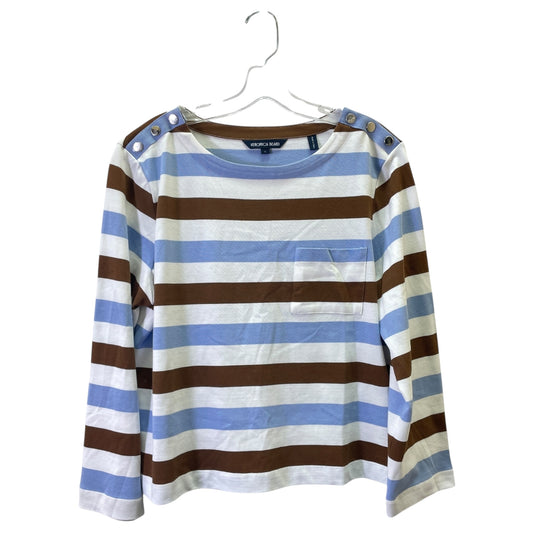 Top Ls Designer By Veronica Beard In Blue & Brown, Size:Xl