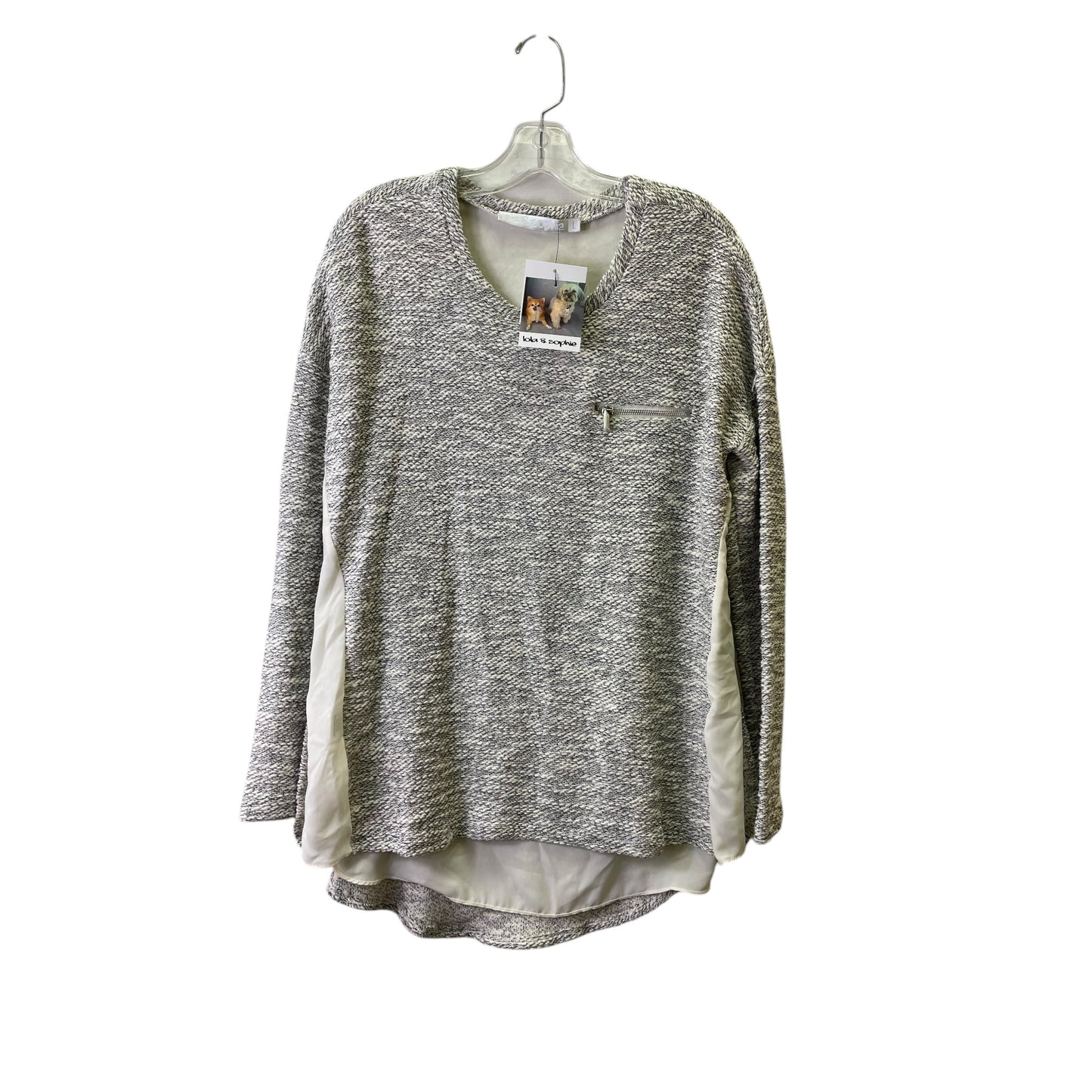 Top Ls By Lola & Sophie In Black & Cream, Size:L