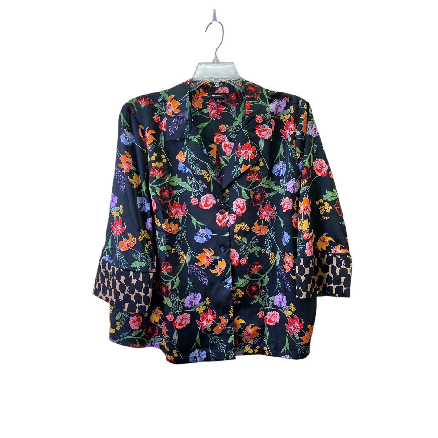 Top Ls By Who What Wear In Black & Pink, Size:2X