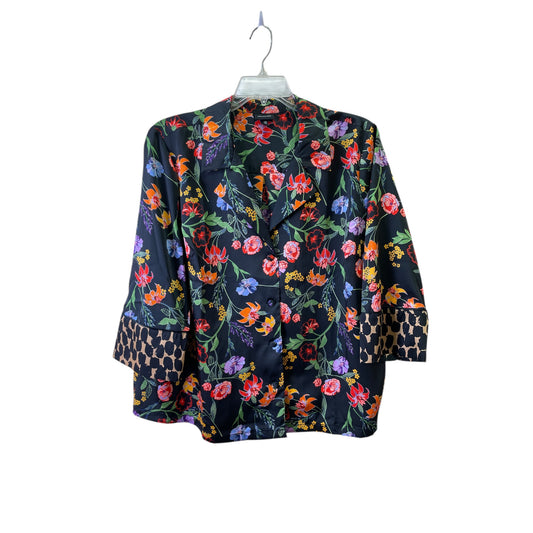 Top Ls By Who What Wear In Black & Pink, Size:2X
