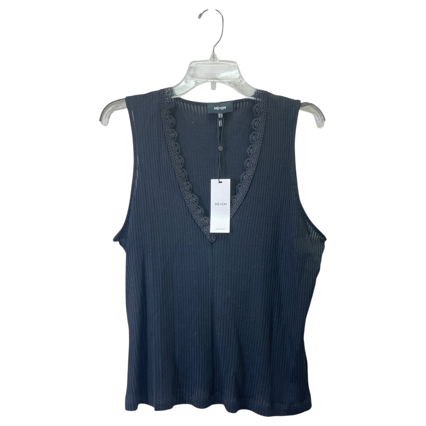 Top Sleeveless By ME+EM In Black, Size:L