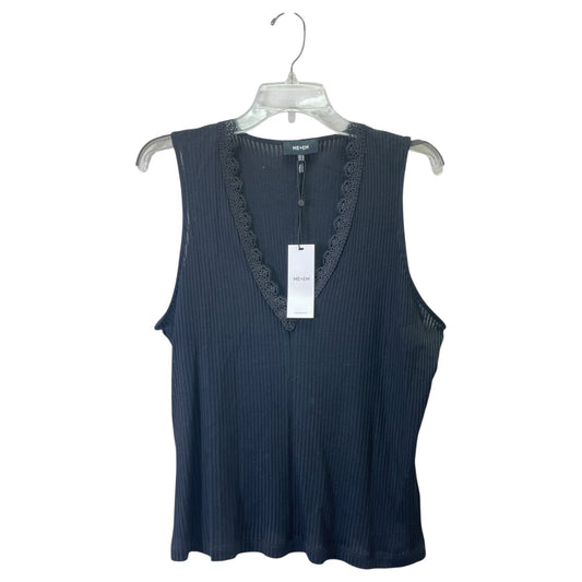 Top Sleeveless By ME+EM In Black, Size:L