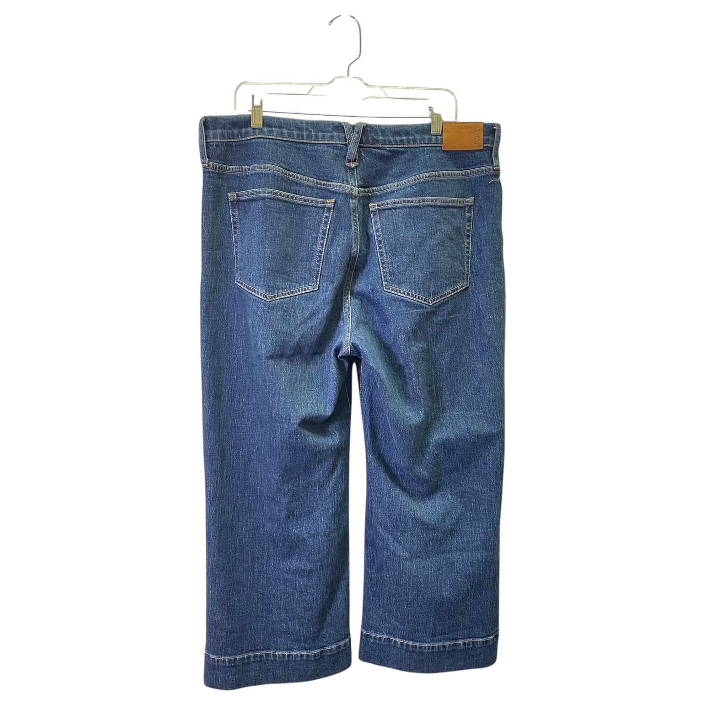 Jeans Wide Leg By J. Crew In Blue Denim, Size:12P