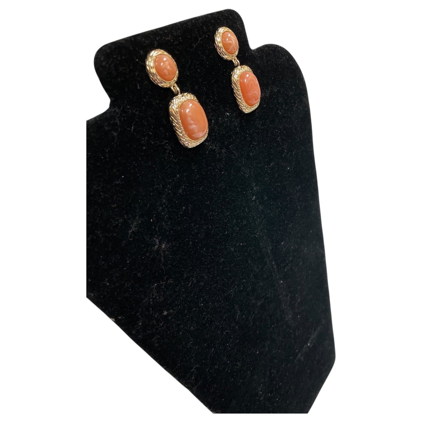 Earrings Dangle/Drop By Express In Gold & Orange