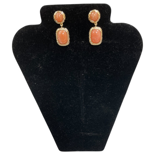 Earrings Dangle/Drop By Express In Gold & Orange