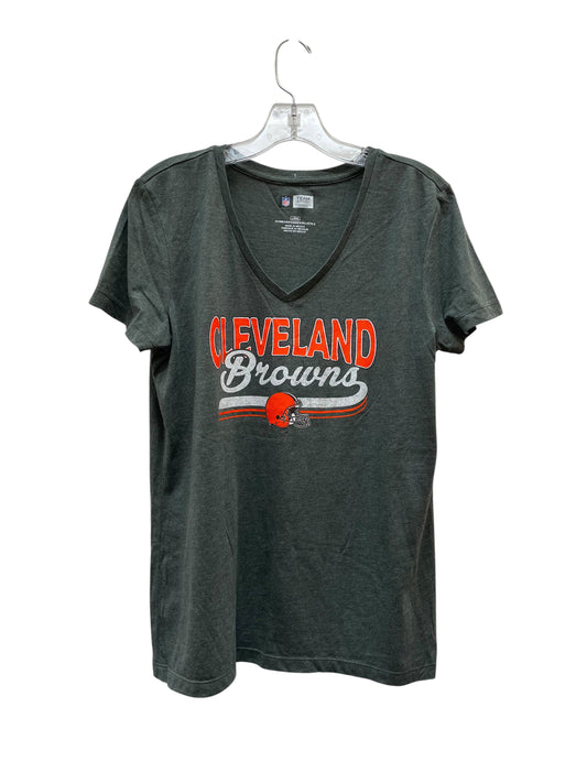 Top Ss Basic By Nfl In Grey & Orange, Size:L