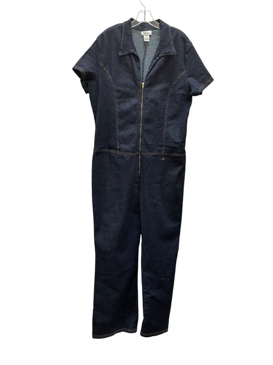 Jumpsuit By Cme In Blue Denim, Size:3X