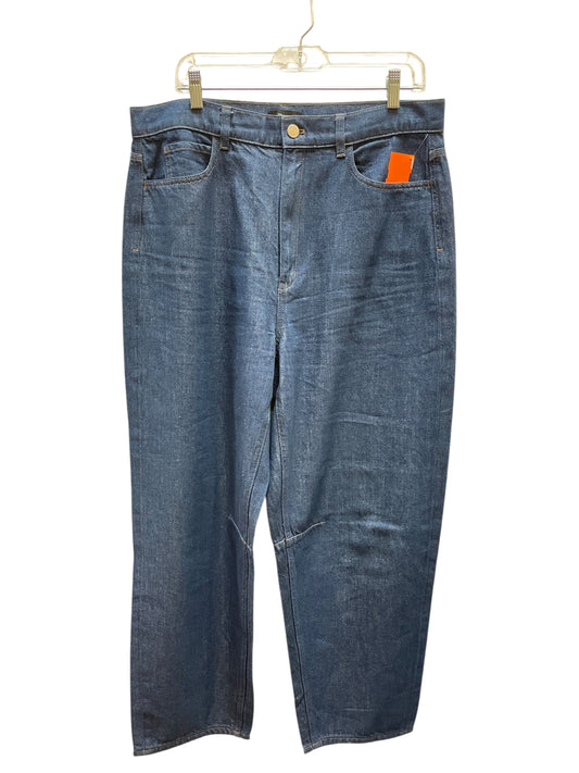 Jeans Wide Leg By Theory In Blue Denim, Size:12