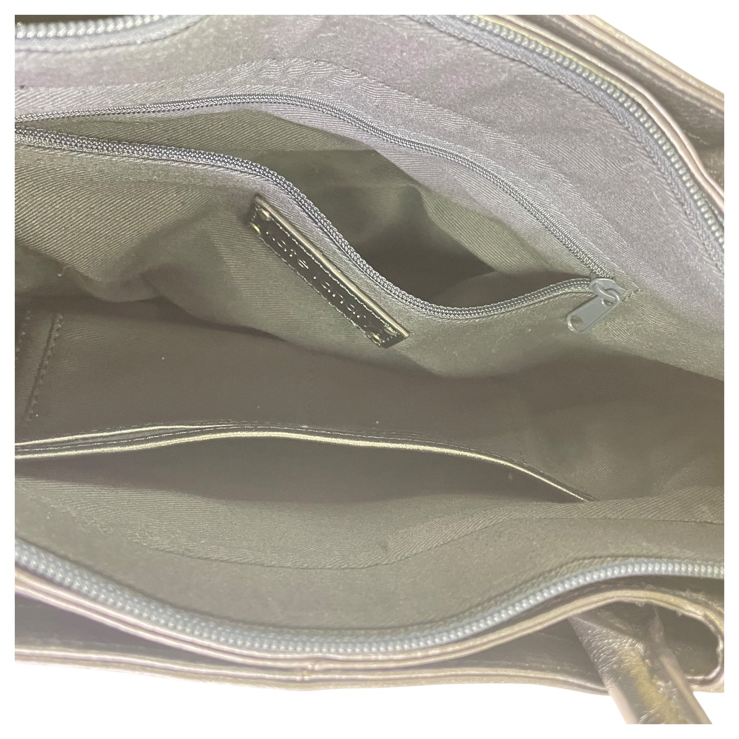 Handbag Leather By Kate Landry In Grey, Size:Small