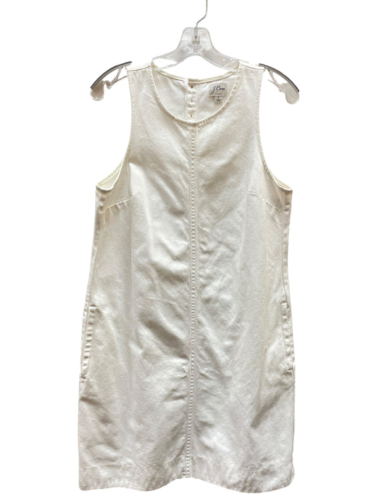 Dress Casual Midi By J. Crew In White Denim, Size:6