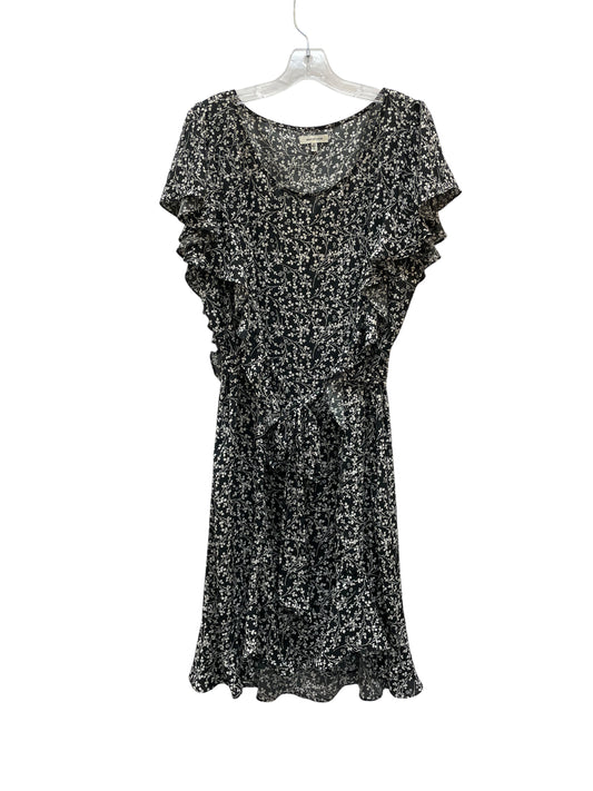 Dress Casual Midi By Max Studio In Black & Cream, Size:2X