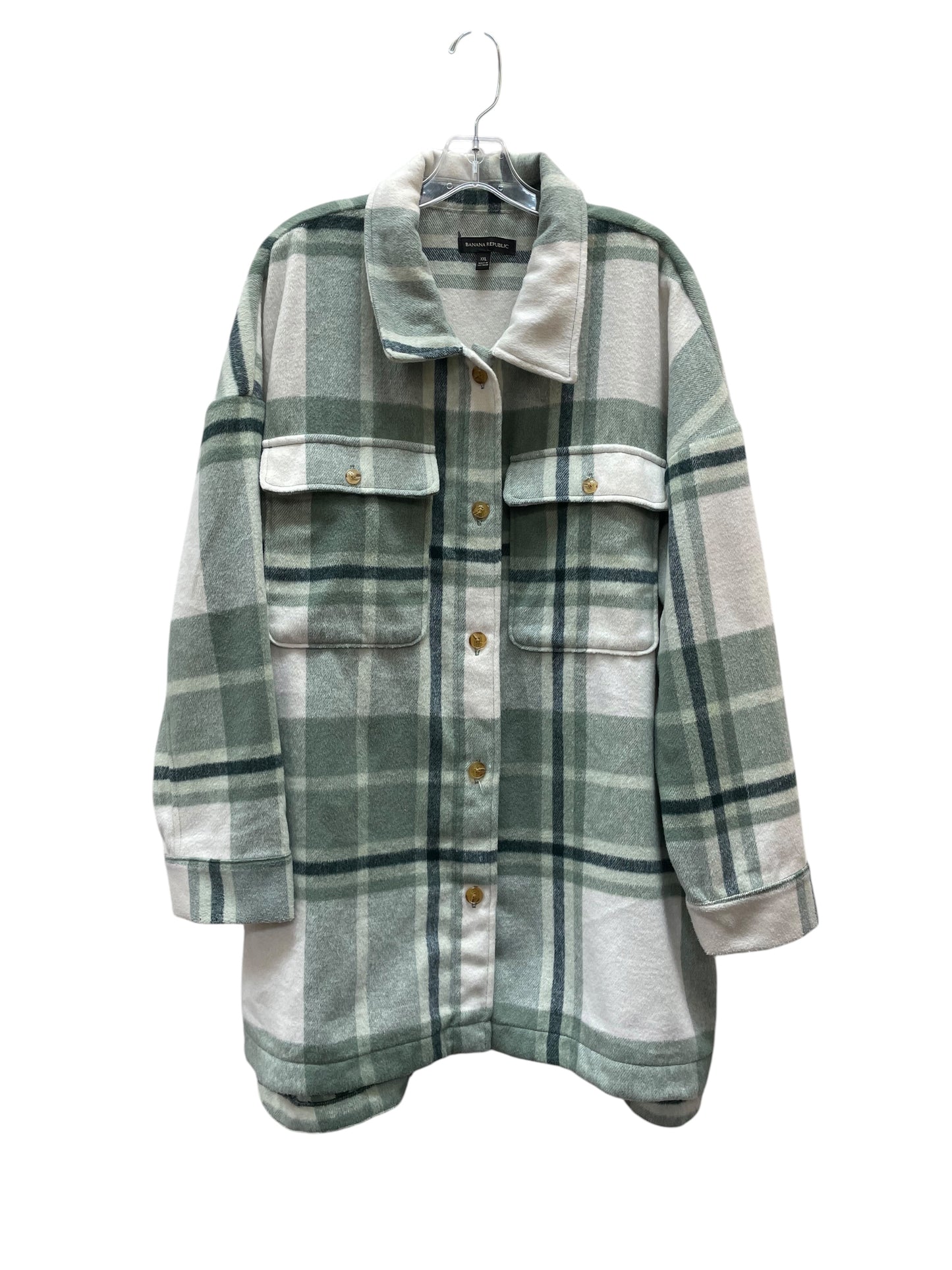 Jacket Fleece By Banana Republic In Green, Size:Xxl