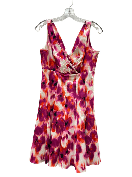 Dress Casual Midi By CHETTA B In Purple & White, Size:8