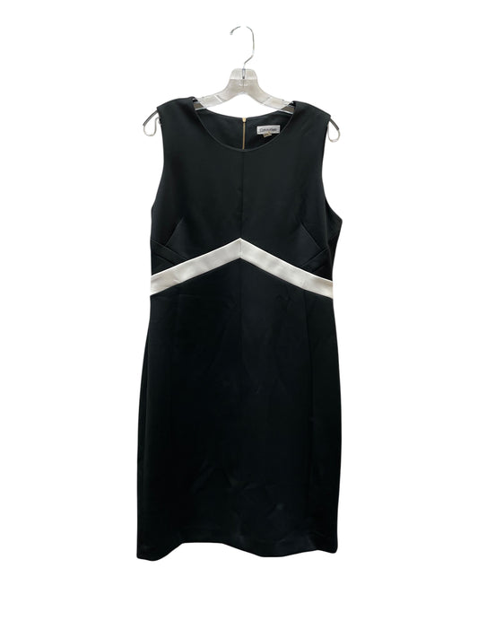 Dress Party Midi By Calvin Klein In Black & White, Size:L