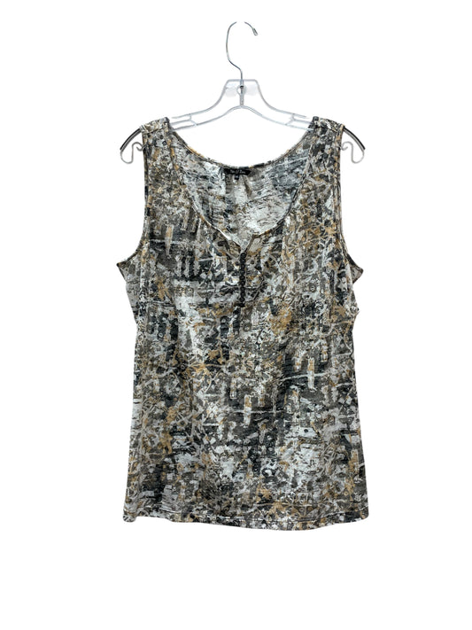 Top Sleeveless Basic By Nic + Zoe In Brown, Size:Xl