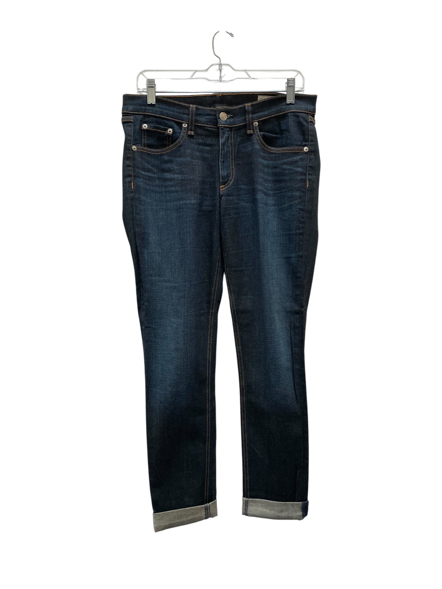 Jeans Skinny By Rag And Bone In Blue Denim, Size:8