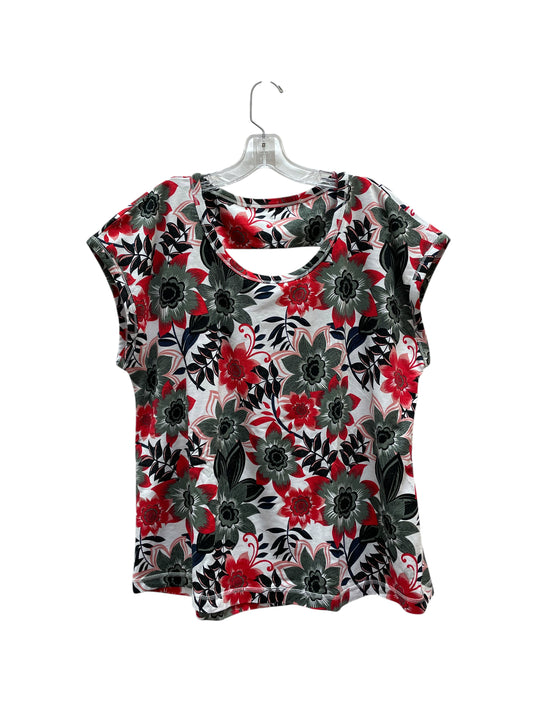 Top Ss Basic By Talbots In Green & Red, Size:Xl