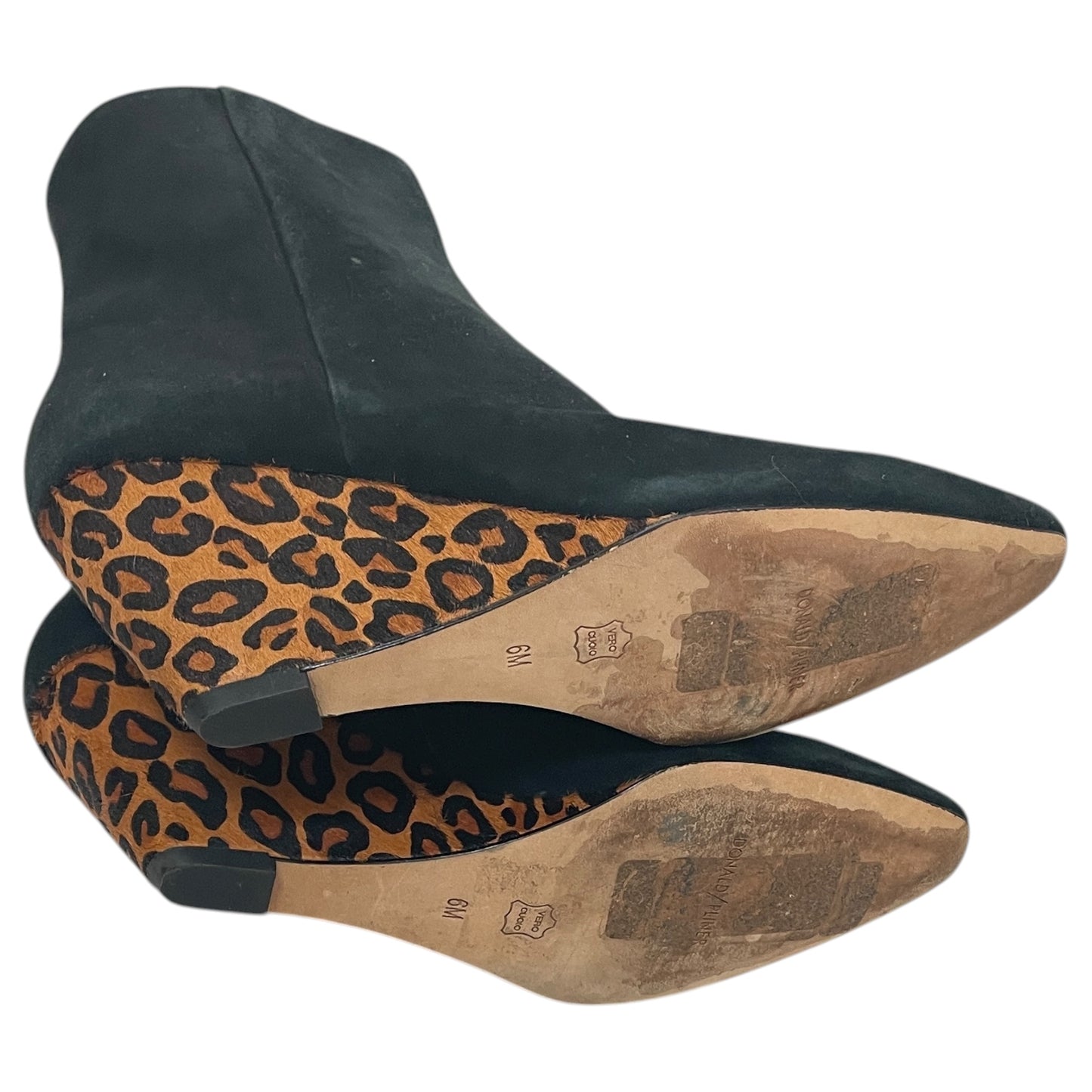 Boots Ankle Heels By Donald Pliner In Black & Brown, Size:6