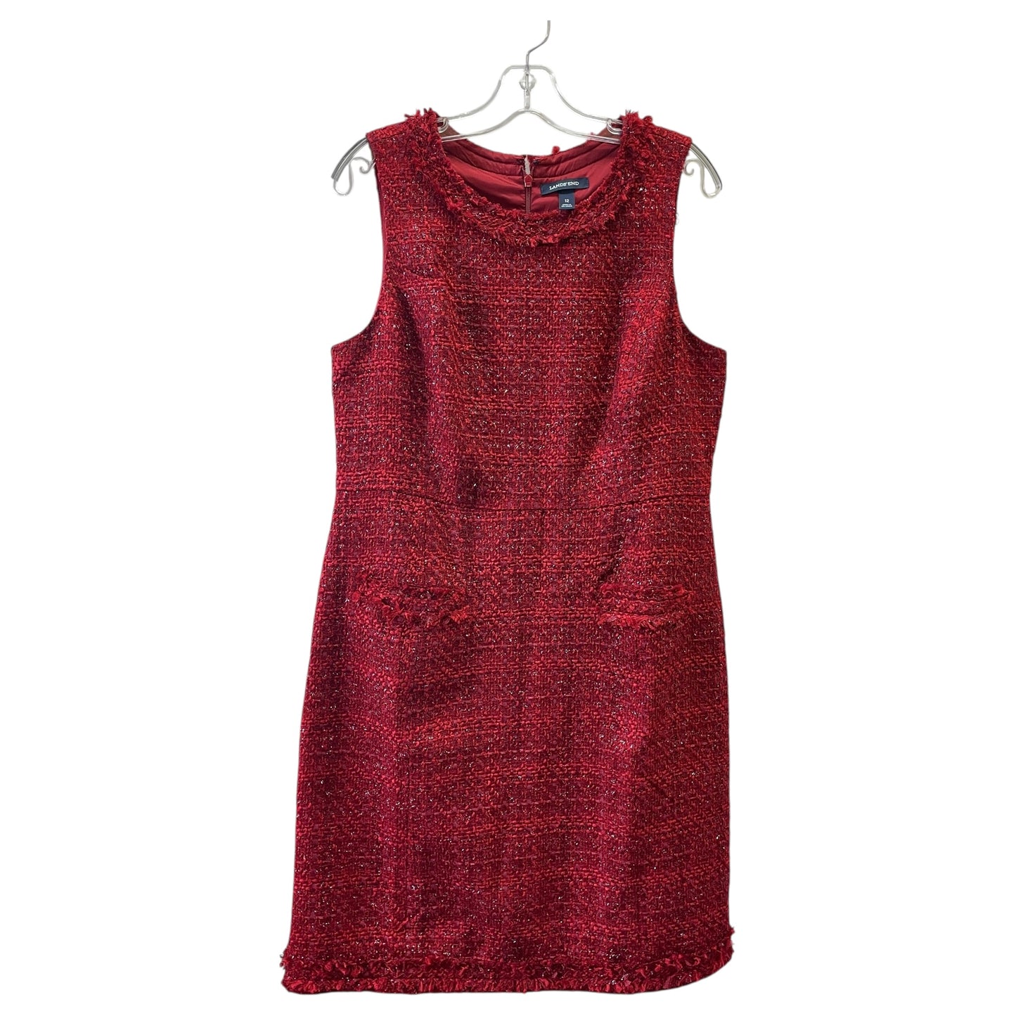 Dress Work By Lands End In Red, Size:L