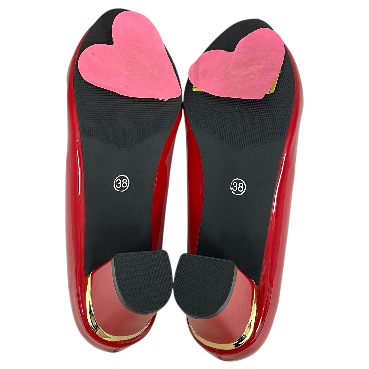 Shoes Heels Block By Cme In Red, Size:7.5