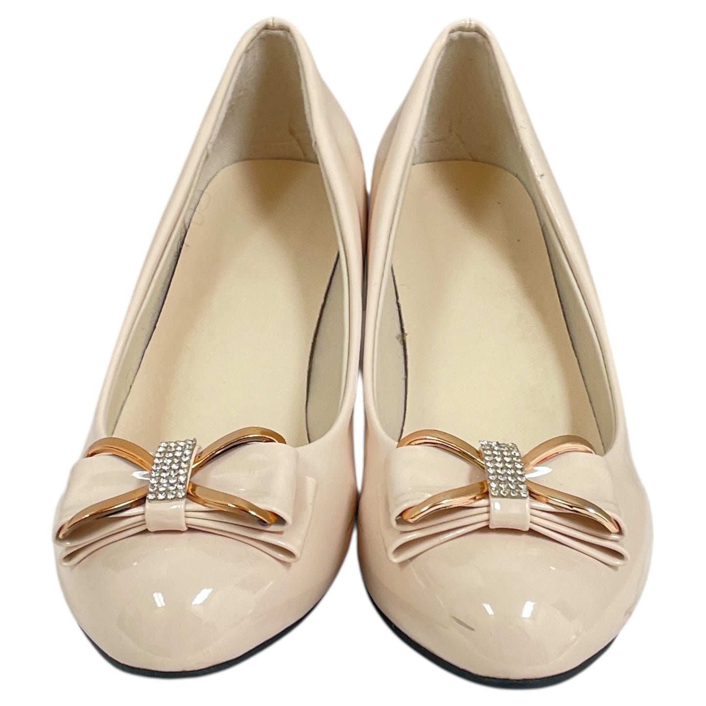 Shoes Heels Block By Cme In Beige, Size:7.5