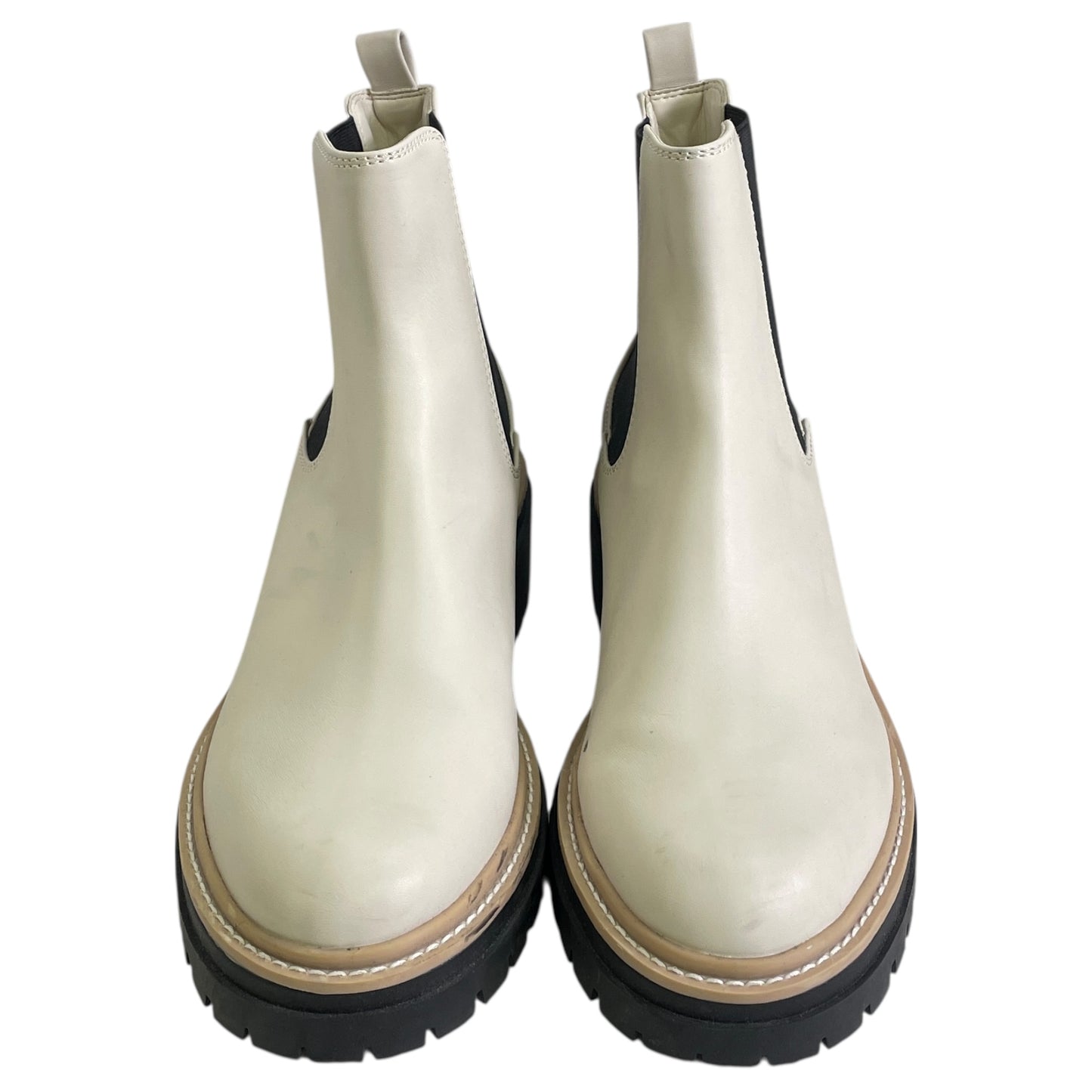 Boots Ankle Flats By Open Edit In White, Size:11