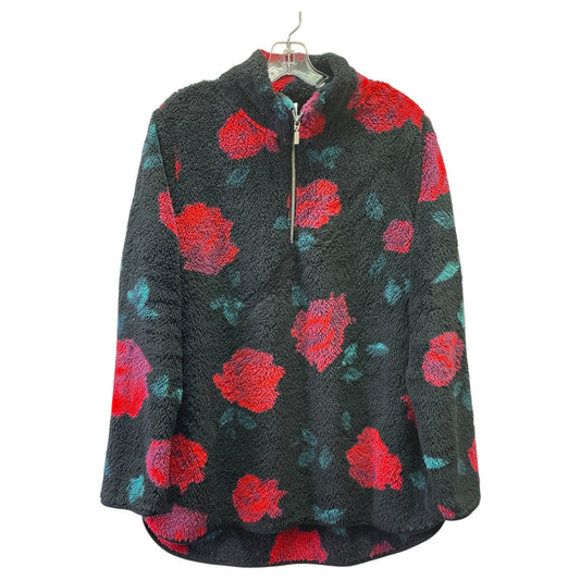 Athletic Sweatshirt Crewneck By Livi Active In Black & Red, Size:1X