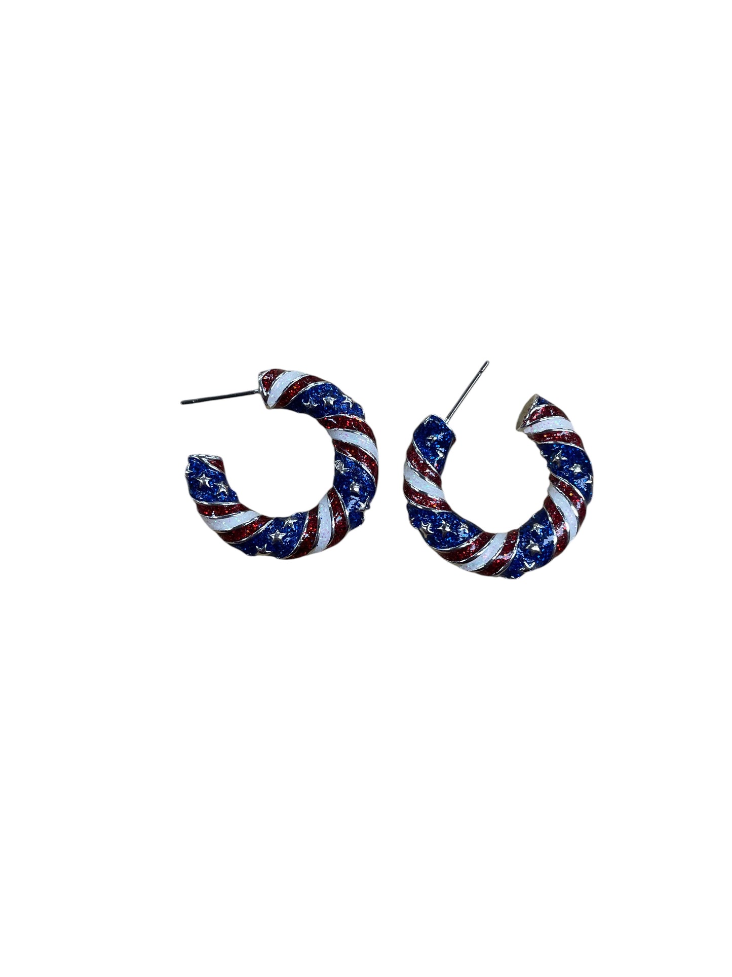 Earrings Hoop By Cme In Blue & Red & White