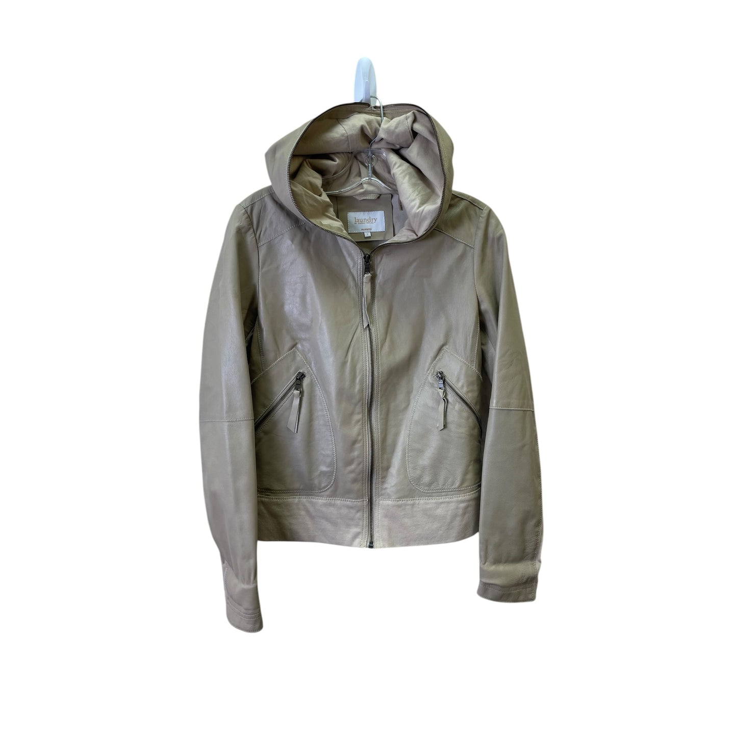 Jacket Leather By Laundry In Taupe, Size:S