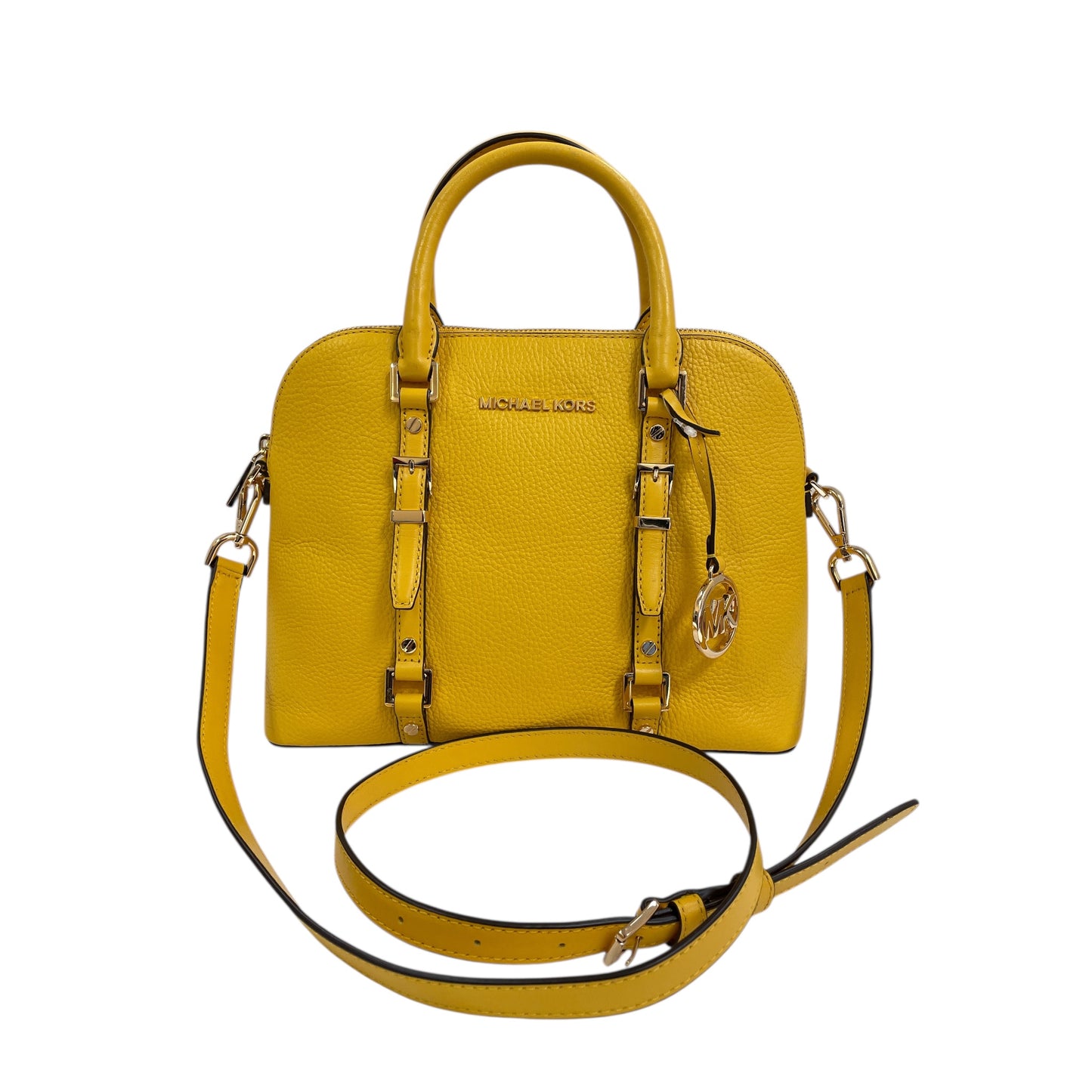 Handbag Designer By Michael Kors In Yellow, Size:Medium