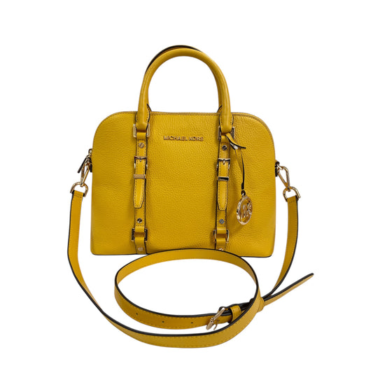 Handbag Designer By Michael Kors In Yellow, Size:Medium
