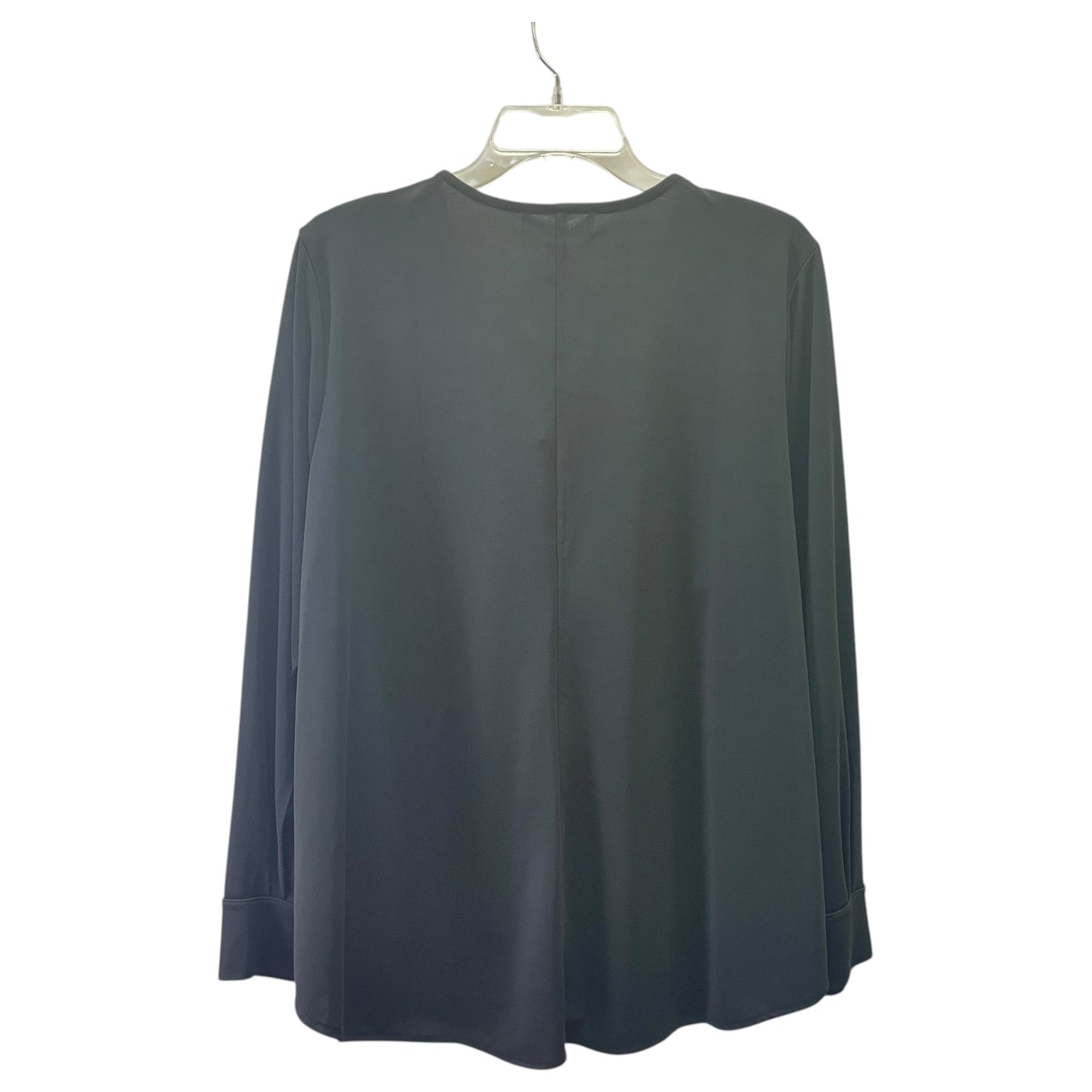 Blouse Ls By Context In Black, Size:2X