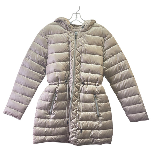 Coat Puffer & Quilted By Kenneth Cole In Taupe, Size:L