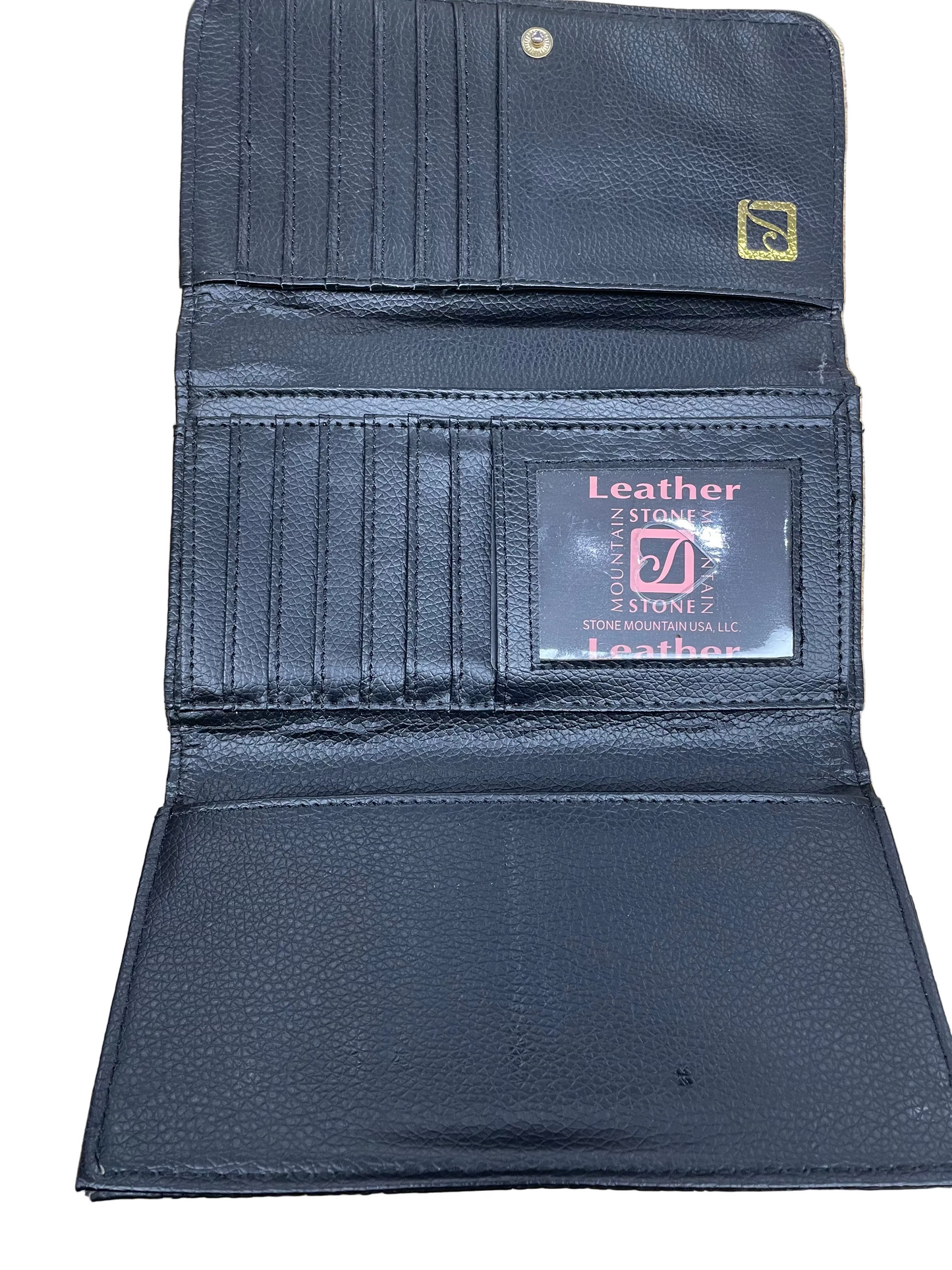 Wallet Leather By Stone Mountain In Black, Size:Small