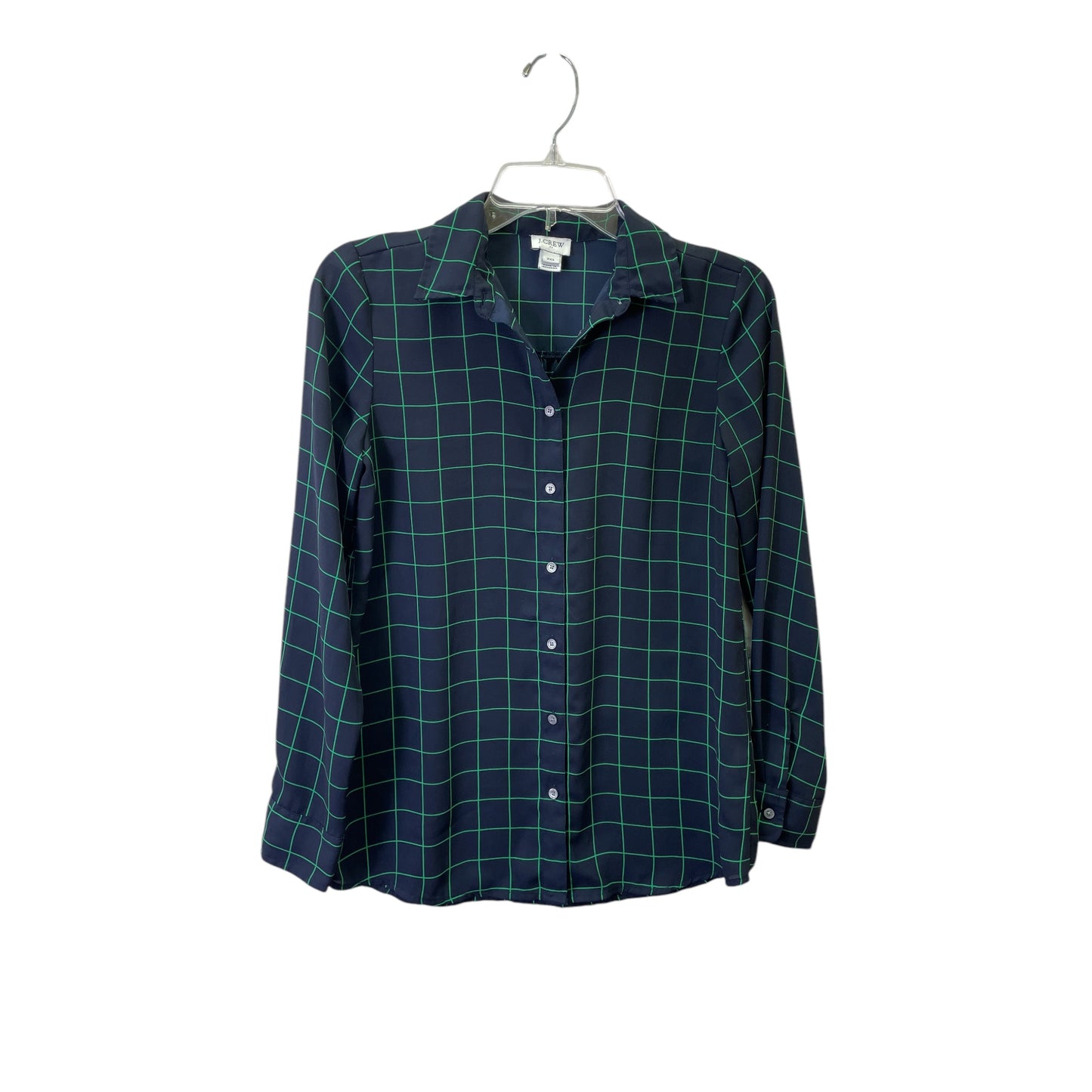 Top Ls By J. Crew In Blue & Green, Size:Xxs