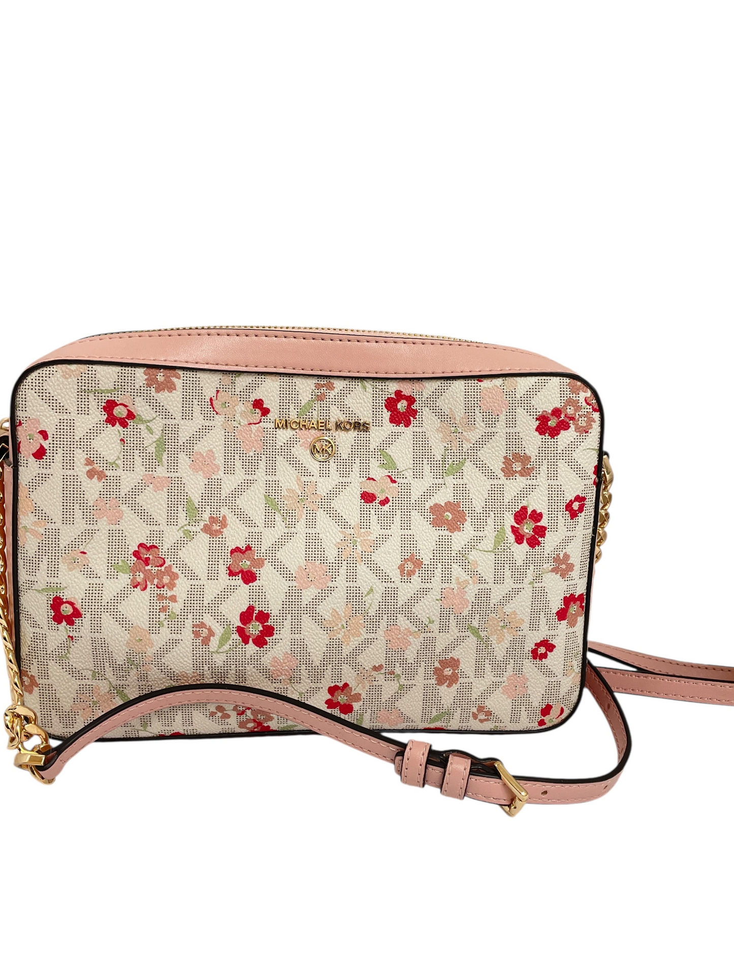 Crossbody Designer By Michael Kors In Floral Print, Size:Small