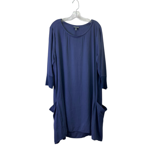 Dress Casual Midi By Eileen Fisher In Blue, Size:Xl