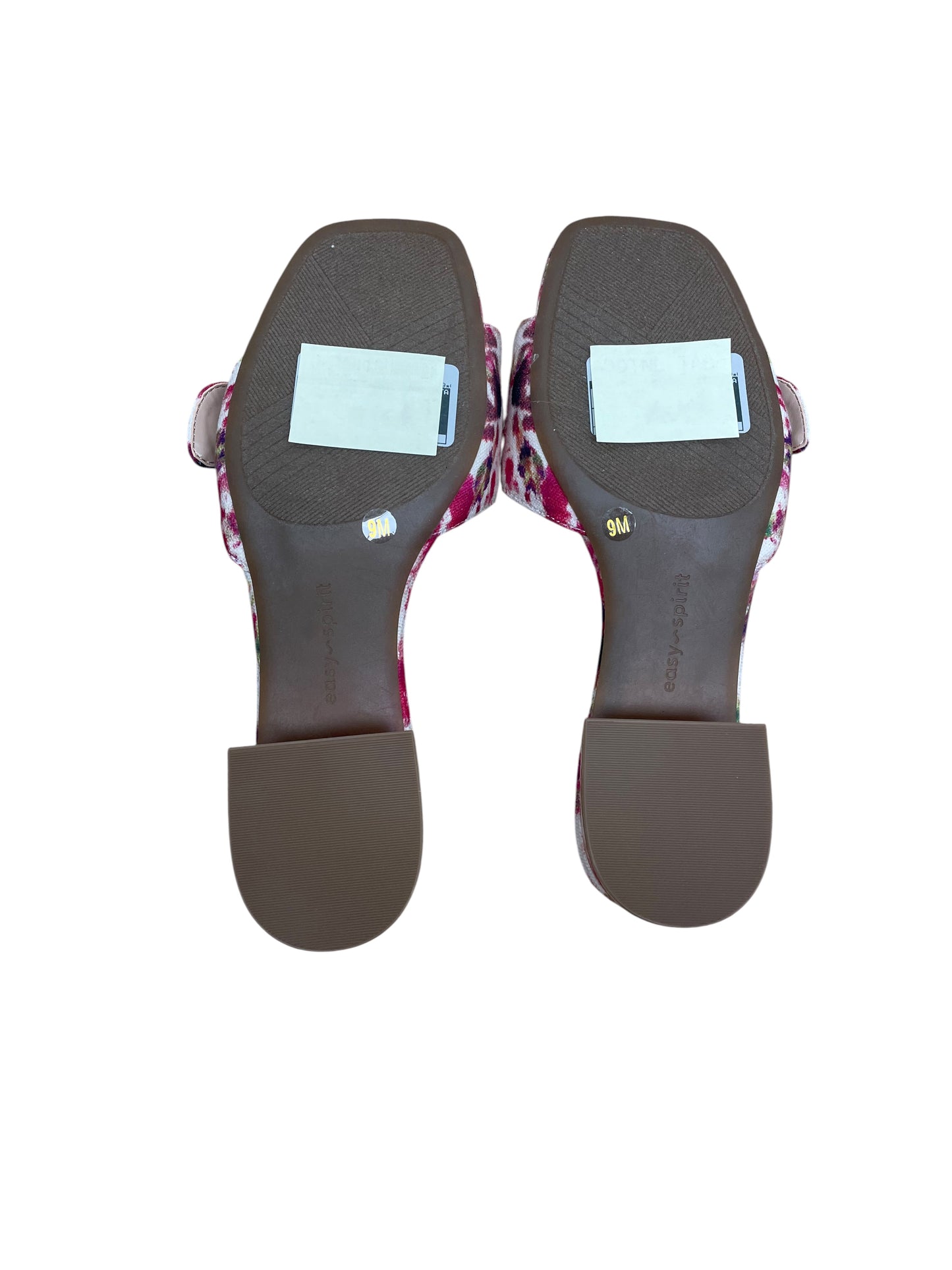 Sandals Heels Block By Easy Spirit In Floral Print, Size:9